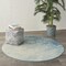 Homeroots 5 ft. Round Light Blue & Ivory Abstract Sky Area Rug 385370 - alternate 3